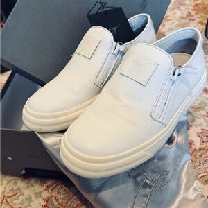 Giuseppe Zanotti London Moc Donna Leather Sneakers White US 9